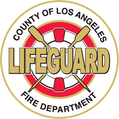 Los Angeles County Fire Department lifeguard logo.