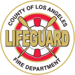 Los Angeles County Fire Department lifeguard logo.