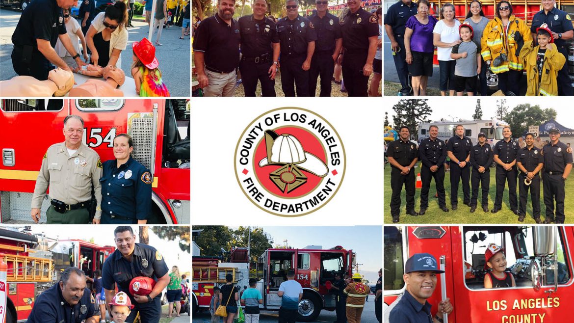 Multi-photo for LACoFD national night out.