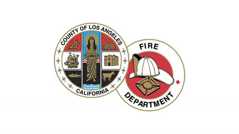 Double LACoFD and County logos.