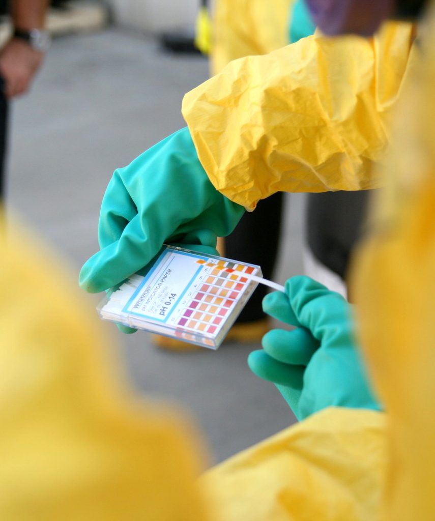 Hazmat checking samples