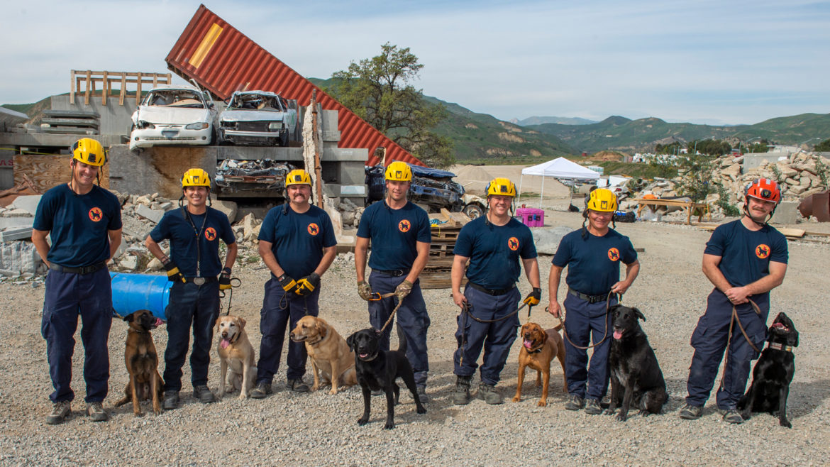 On Thursday, March 3, 2022, the Los Angeles County Fire Department (LACoFD) Search Dogs were awarded a $20,000 Disaster Relief grant and veterinary care from VCA Charities at Del Valle Regional Training Center in Castaic.