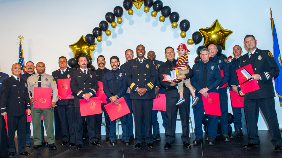 On Friday, April 29, the Los Angeles County Fire Department (LACoFD) hosted its 2022 Valor Awards Ceremony to honor the courageous and exemplary actions of Department personnel. The ceremony took place at the Mayne Events Center, which houses the Department's Fire Museum, in the City of Bellflower.