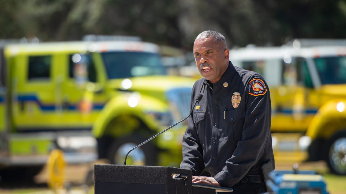 On Thursday, June 9, 2022, the Los Angeles County Fire Department (LACoFD) partnered with fellow Southern California fire agencies to host the annual fire season outlook news conference.