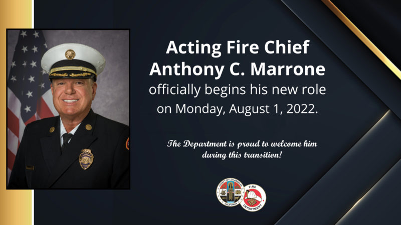 Chief Marrone Sworn-In as Acting Fire Chief