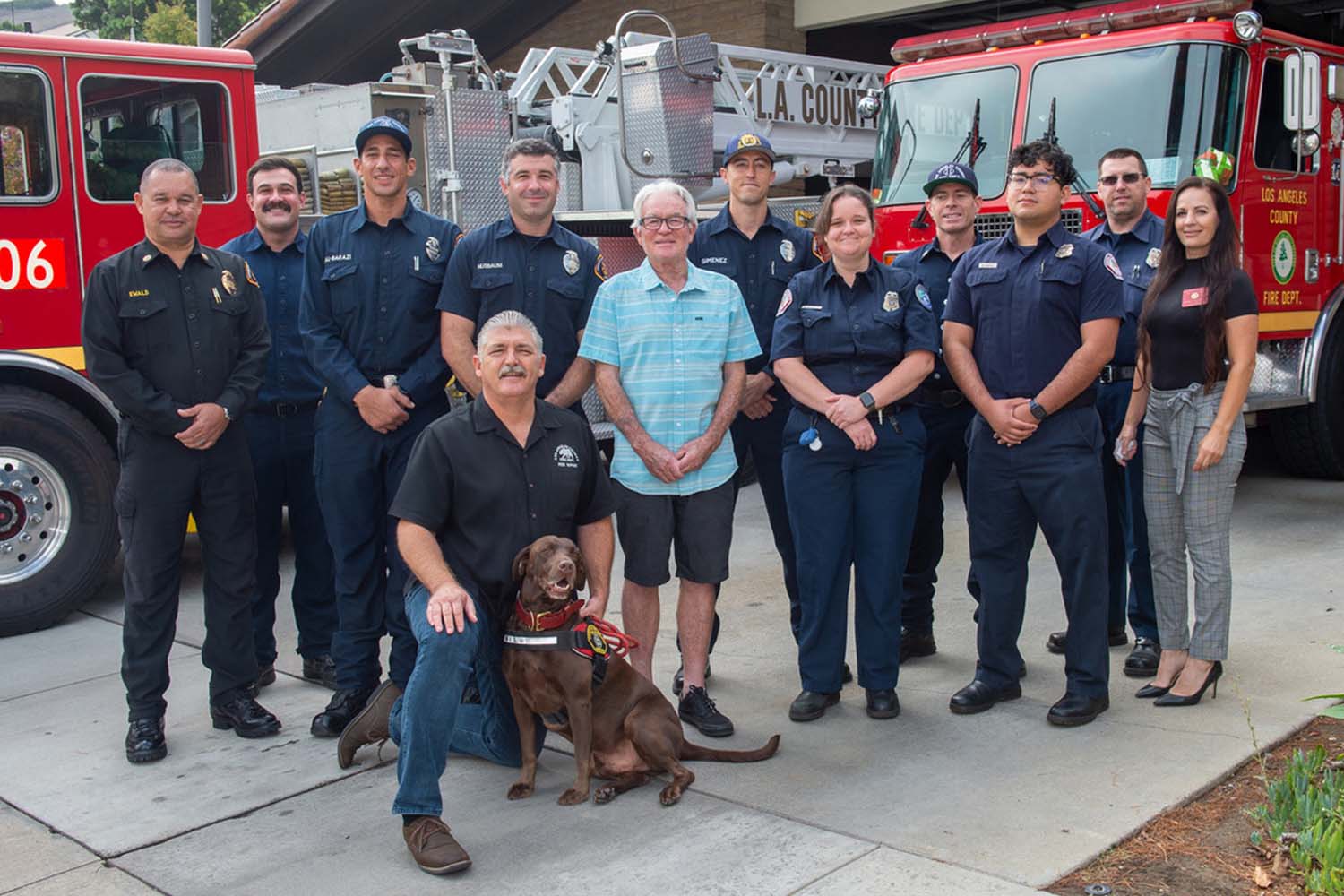 LACoFD Firefighters Reunite with Cardiac Patient