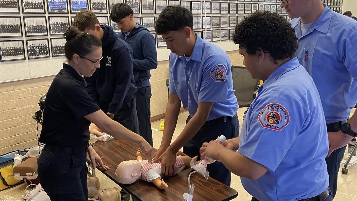 The Los Angeles County Fire Department (LACoFD) held two Cardiopulmonary Resuscitation (CPR) trainings for its Explorer Program participants on Saturdays, February 11 and 18, 2023, at LACoFD headquarters.