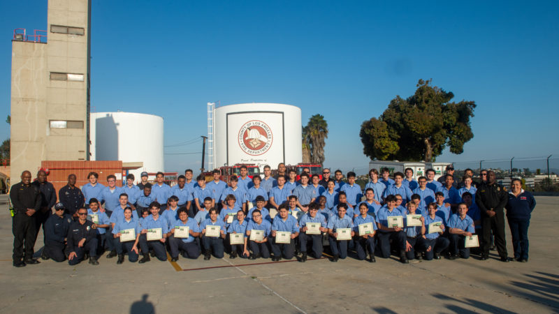 More than 50 Los Angeles County Fire Department (LACoFD) Fire Explorers completed the 20-hour Community Emergency Response Team (CERT) training and earned a certificate of completion on Saturday, January 28, 2023.