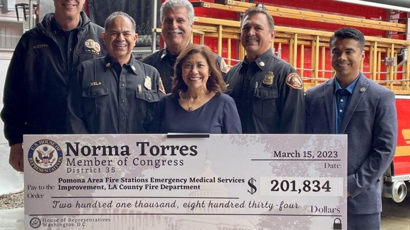 Congressmember Norma Torres provides grant funding for life-saving devices.