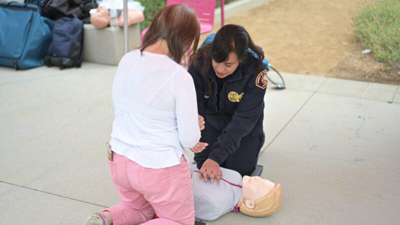 The County of Los Angeles Fire Department (LACoFD) partnered with the Los Angeles County Emergency Medical Services Agency and the American Heart Association to host a Countywide Sidewalk CPR Day news conference.