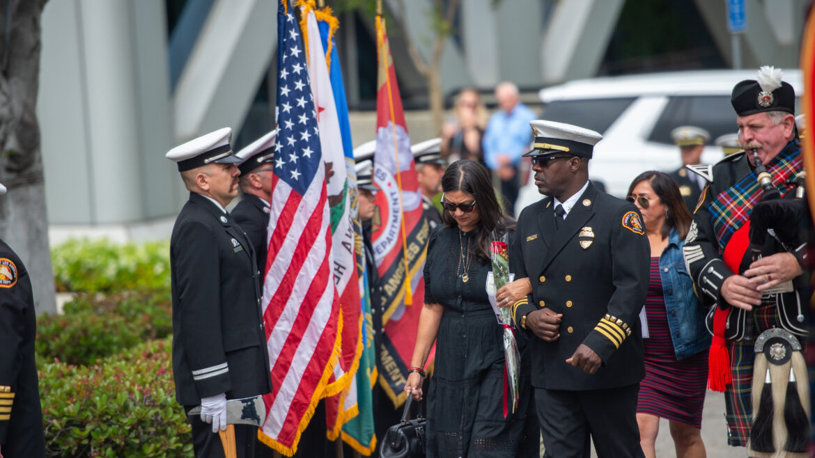 On Tuesday, May 30, 2023, the Los Angeles County Fire Department (LACoFD) honored fallen firefighters at its annual Firefighters’ Memorial Service at Department headquarters.