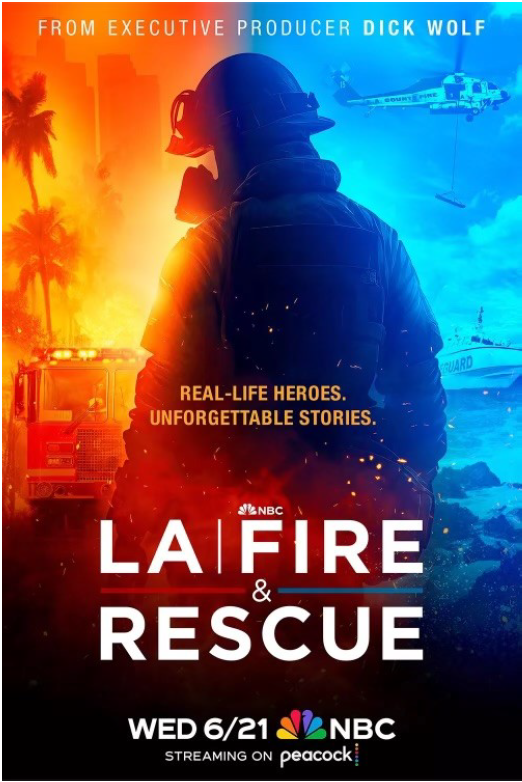 The new NBC show LA Fire & Rescue featuring County of Los Angeles firefighters premiered on Wednesday, June 21, 2023, at 8:00 p.m. (PT).