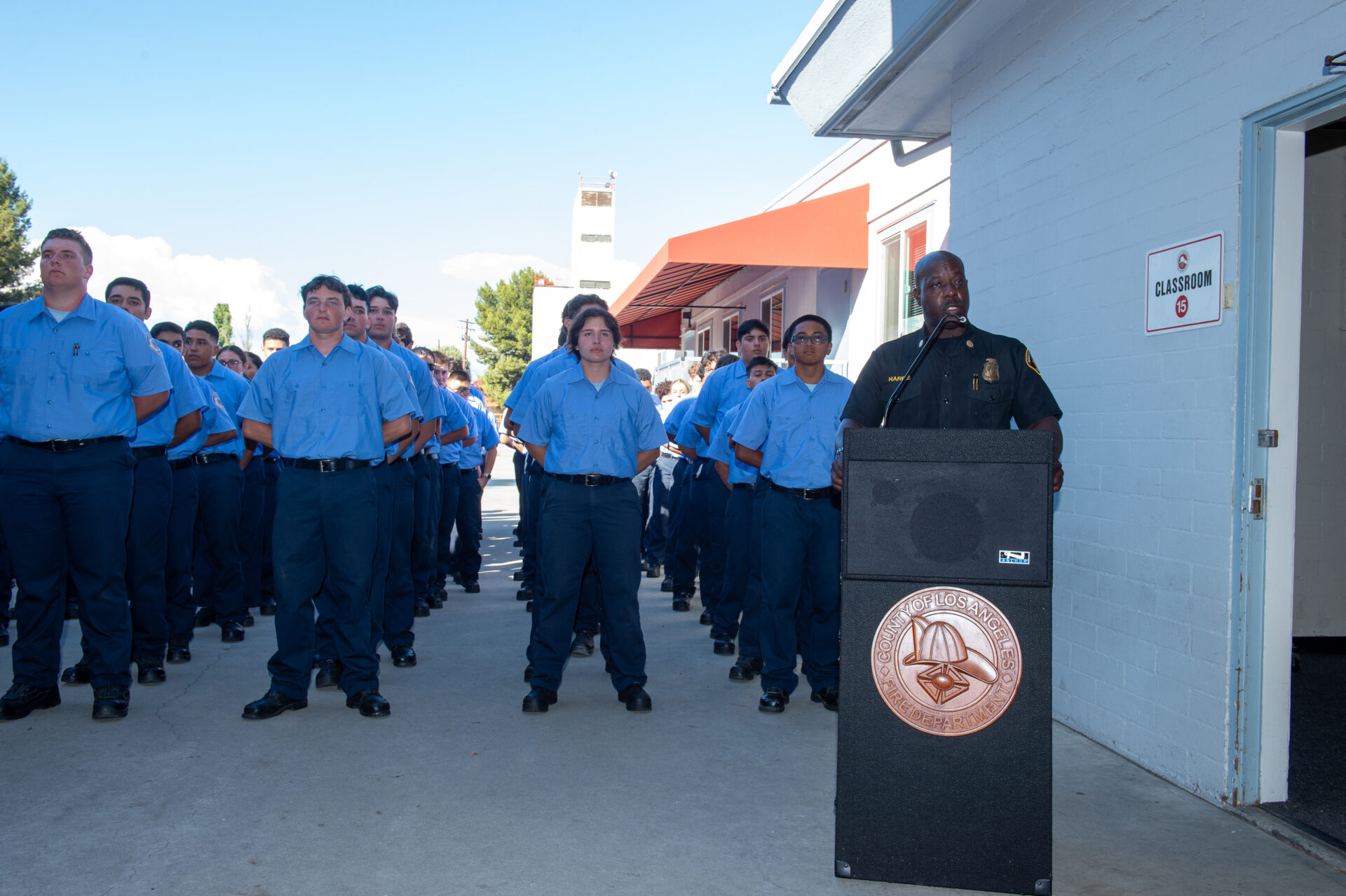 On the weekend of August 12-13, 2023, the County of Los Angeles Fire Department’s (LACoFD) Fire Explorer Program held a two-day Orientation for over 130 new Explorers at the Cecil R. Gehr Fire Combat Training Center.