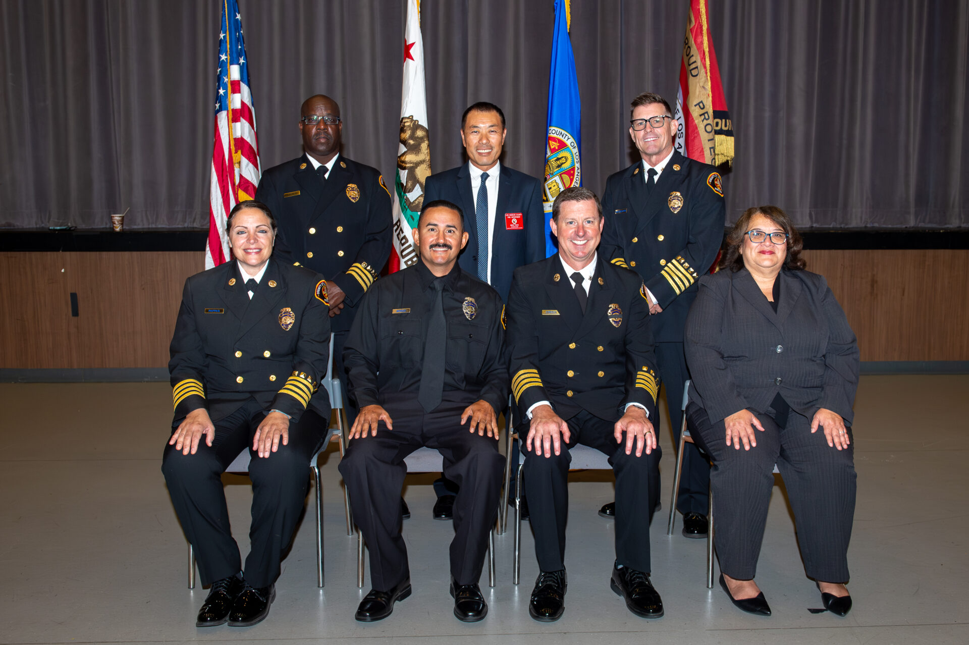 The County of Los Angeles Fire Department held a formal promotional ceremony to honor newly promoted personnel.