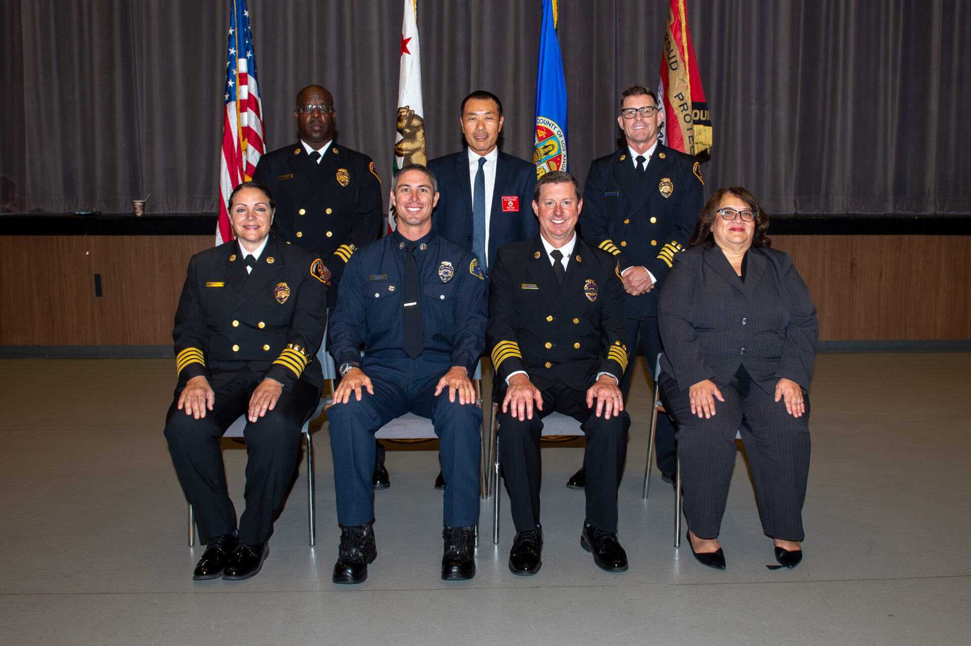 The County of Los Angeles Fire Department held a formal promotional ceremony to honor newly promoted personnel.