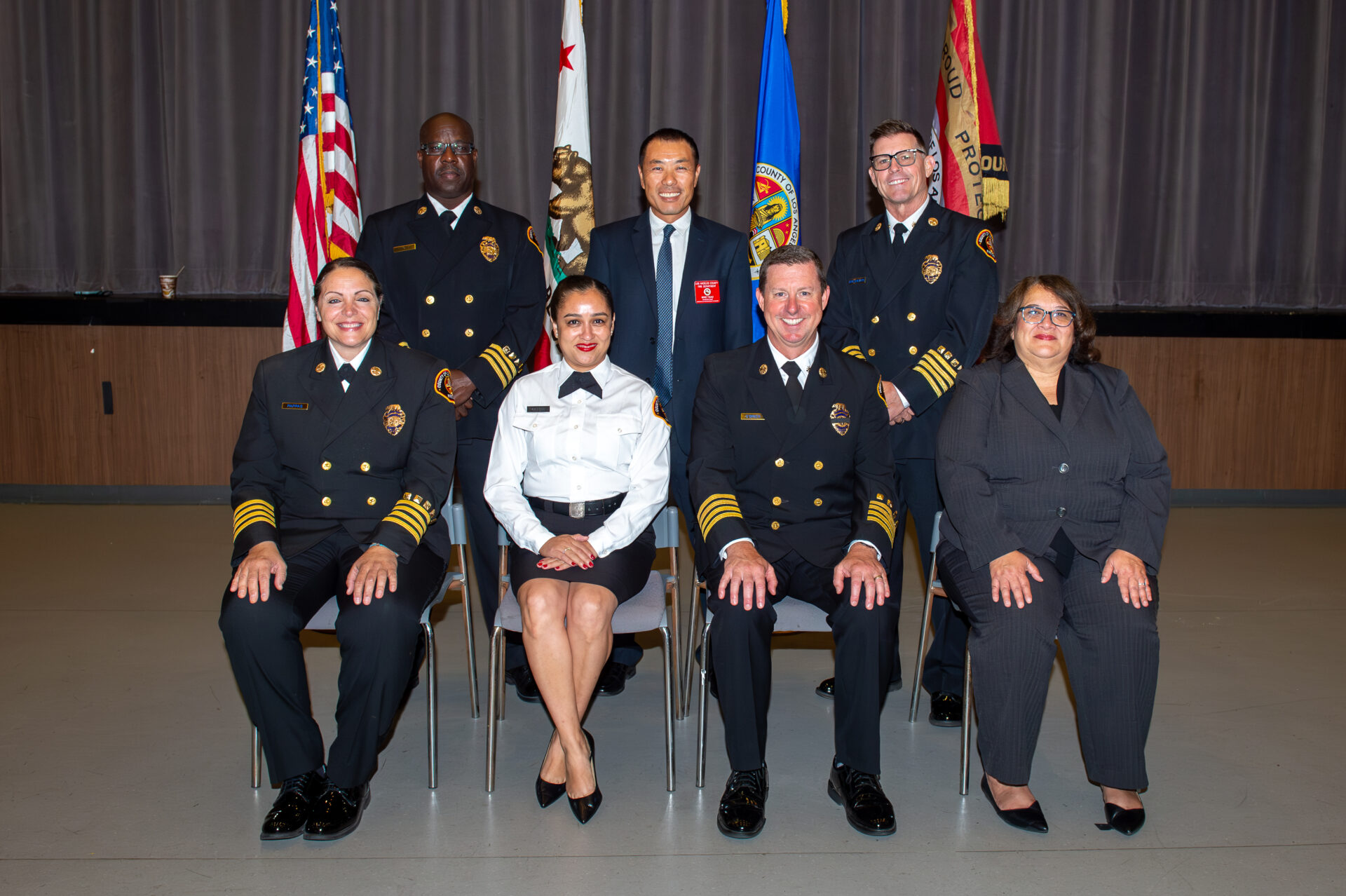 The County of Los Angeles Fire Department held a formal promotional ceremony to honor newly promoted personnel.