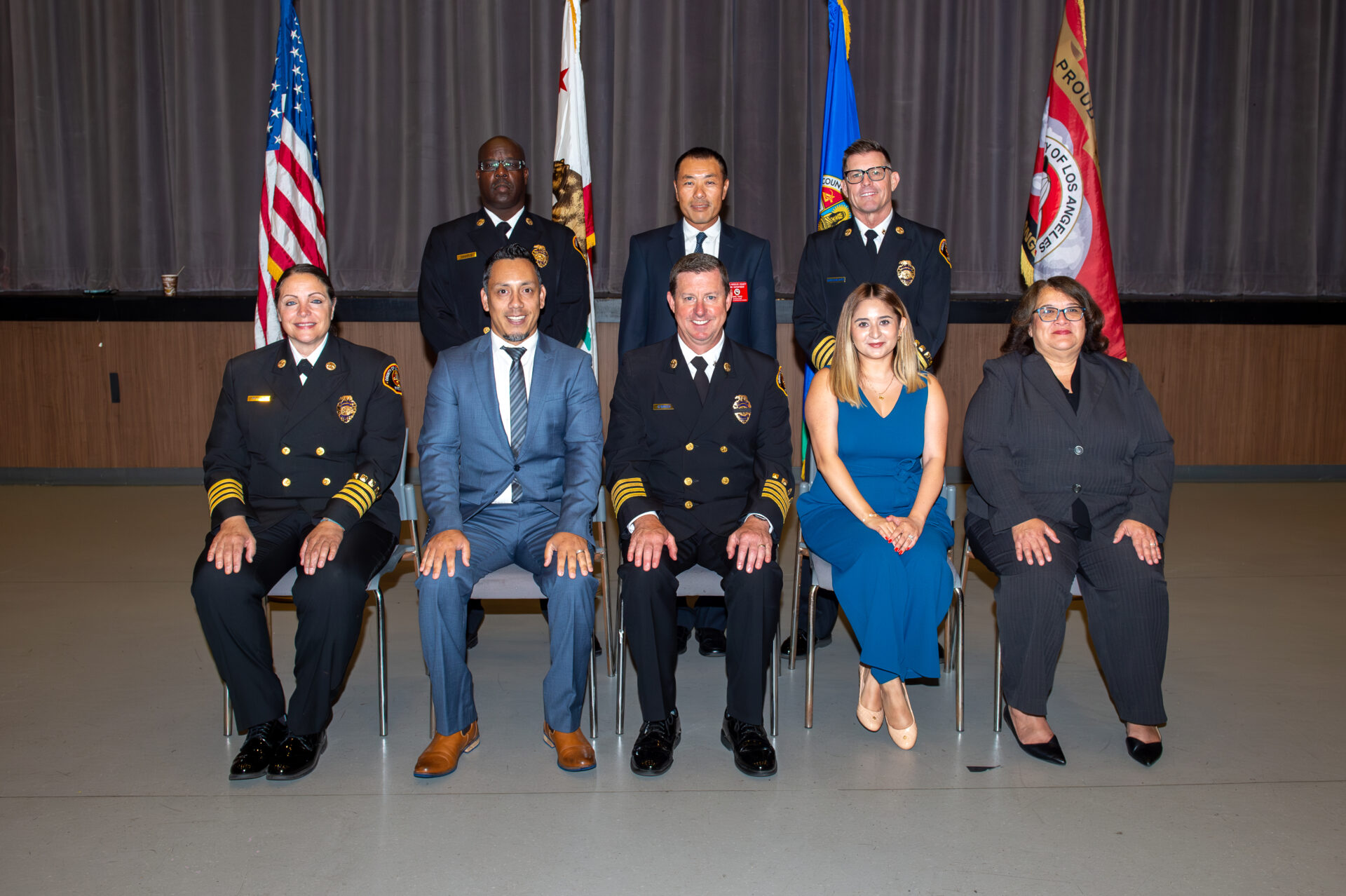 The County of Los Angeles Fire Department held a formal promotional ceremony to honor newly promoted personnel.