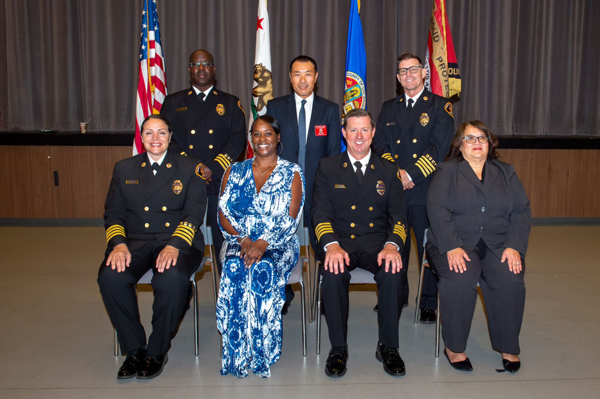 The County of Los Angeles Fire Department held a formal promotional ceremony to honor newly promoted personnel.