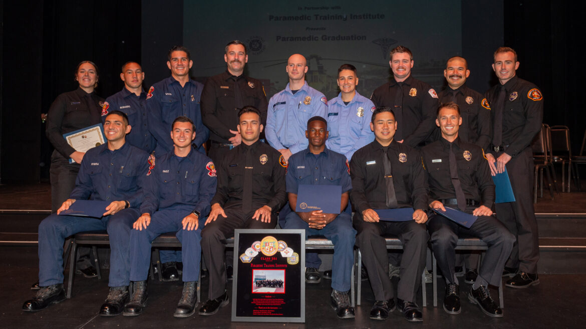 On Thursday, September 14, 2023, six members of Paramedic Training Institute (PTI) Class 264 were recognized for their accomplishments in a formal graduation ceremony. 