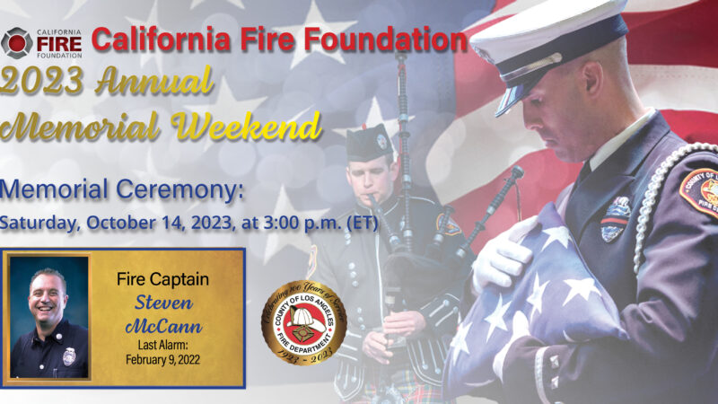 Many fire departments across California will come together to recognize 35 fallen firefighters whose names will be added to the California Firefighters Memorial Wall.  
