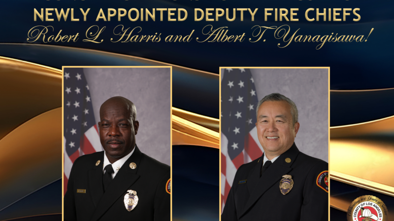 On November 7, 2023, the County of Los Angeles Fire Department (LACoFD) announced the Board of Supervisors approved appointments of the following chief officers, Deputy Fire Chiefs Robert L. Harris and Albert T. Yanagisawa.