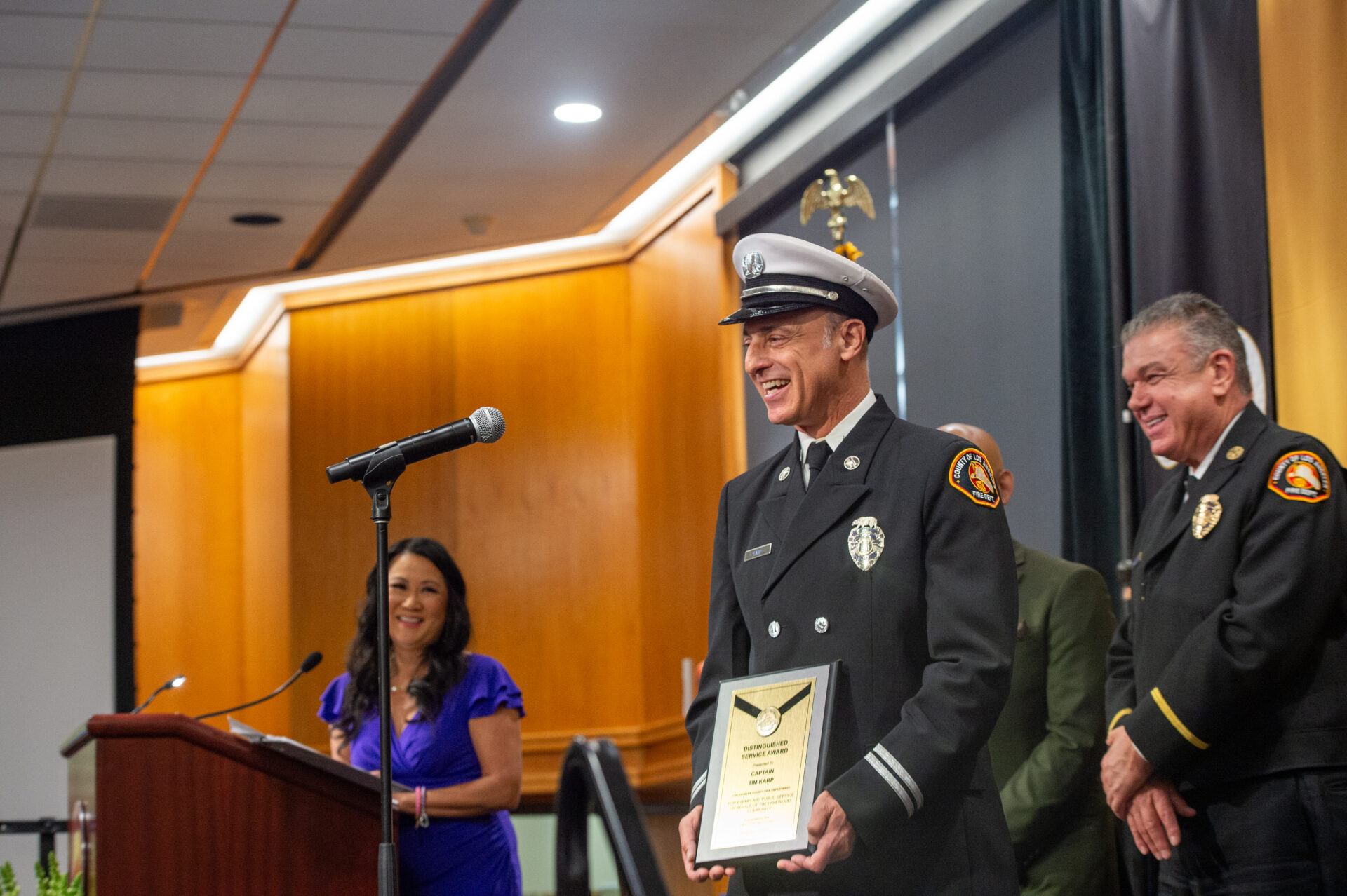 On November 7, 2023, the County of Los Angeles Fire Department (LACoFD) joined the City of Lakewood’s annual Award of Valor luncheon held at The Centre in Lakewood.