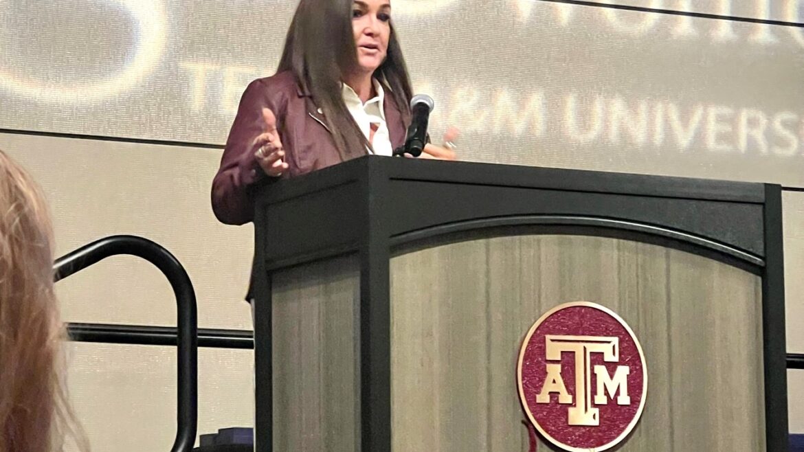 On October 27, 2023, County of Los Angeles Fire Department (LACoFD) Fire Captain Shelia Kelliher was honored with the prestigious Texas A&M University Aggie Women Network Legacy Award. General (Ret.) Interim President Mark Welsh III attended the awards banquet and shared remarks.