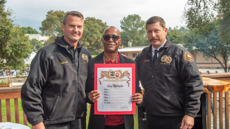 On Wednesday, January 24, 2024, the County of Los Angeles Fire Department (LACoFD) held a retirement open house and celebration at Camp 2 in honor of Chief Cook Ricky Washington.
