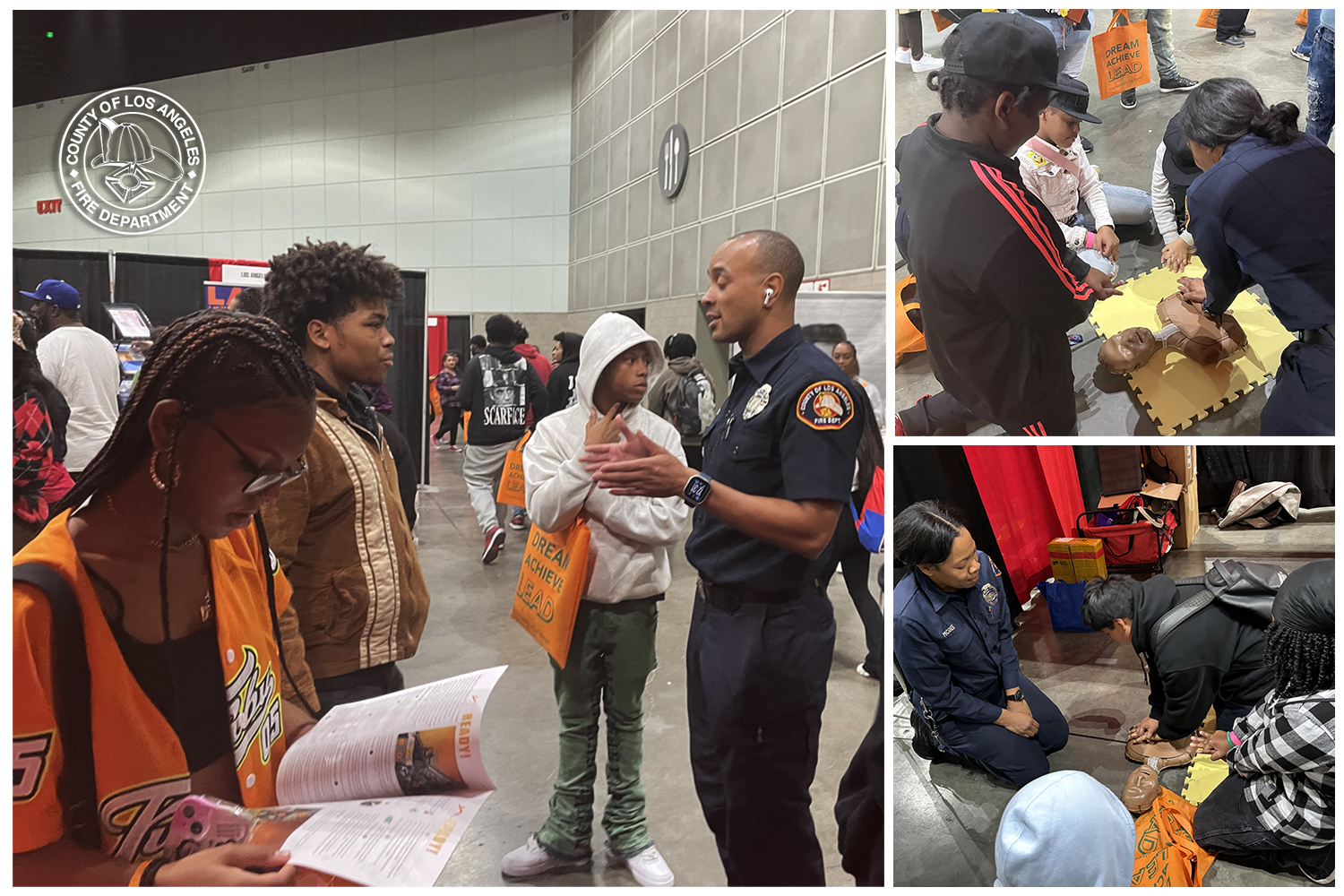 The County of Los Angeles Fire Department (LACoFD) attended the 25th Annual Los Angeles Black College Expo at the Los Angeles Convention Center on Saturday, February 10, 2024.  