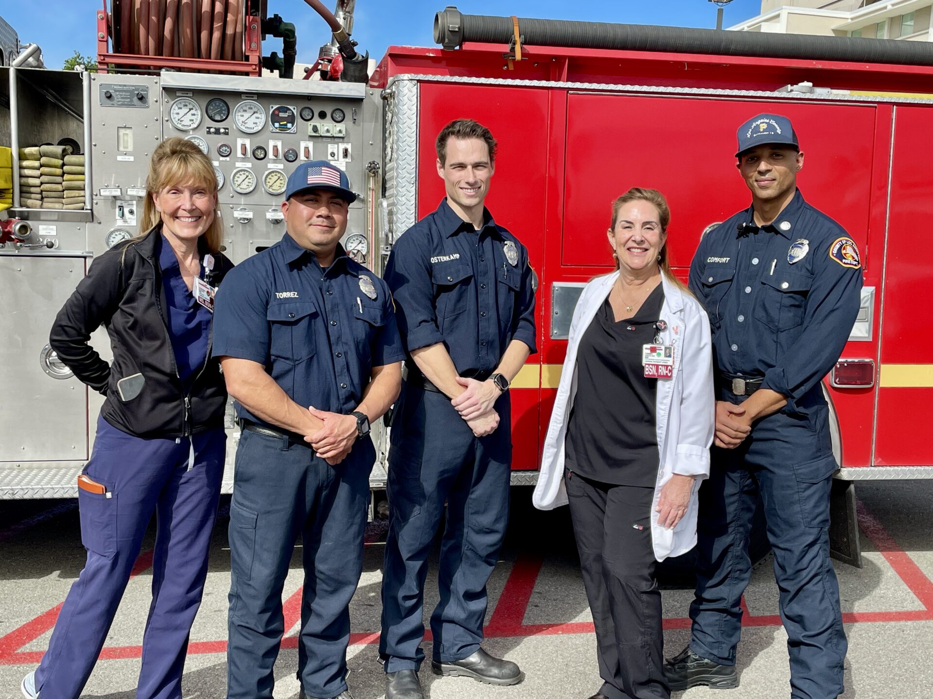 On Wednesday January 31, 2024, County of Los Angeles Fire Department (LACoFD) Engine 182 firefighters from the City of Pomona partnered with Pomona Valley Hospitals’ Heart and Vascular Center to film a Hands-Only CPR video.