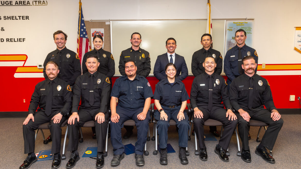 A formal graduation ceremony was held for eight County of Los Angeles Fire Department (LACoFD) firefighters who recently graduated from the University of Antelope Valley’s (UAV) Paramedic Education Training on Thursday, March 21, 2024, at Fire Station 129 in Lancaster.