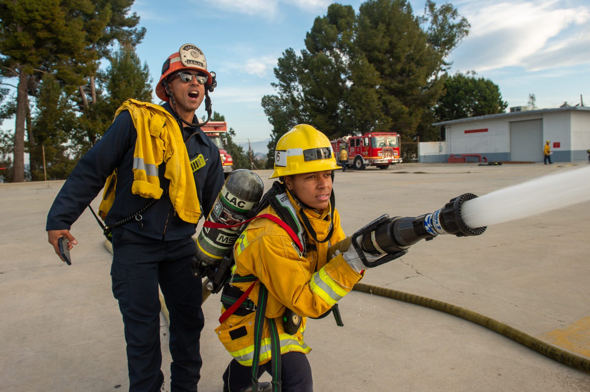 Over the course of six Sundays, over 60 participants successfully completed the County of Los Angeles Fire Department’s (LACoFD) eighth annual Women’s Fire Prep Academy (WFPA) on Sunday, March 17, 2024.