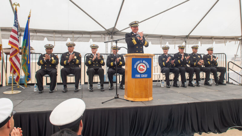 On Friday, May 10, 2024, the County of Los Angeles Fire Department (LACoFD) Lifeguard Division held a formal graduation ceremony for Ocean Lifeguard Academy (OLA) 41 on Dockweiler Beach in Playa del Rey. 