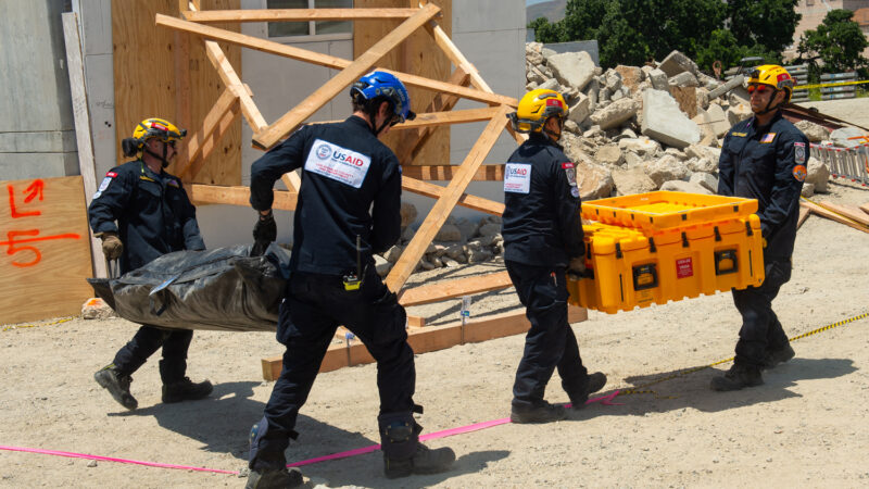 The County of Los Angeles Fire Department’s urban search and rescue (USAR) team, known internationally as USA-2, successfully completed a 36-hour training exercise and evaluation by international experts last week at the Del Valle Regional Training Center to continue deploying to disasters around the world.