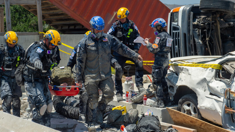 The County of Los Angeles Fire Department’s urban search and rescue (USAR) team, known internationally as USA-2, successfully completed a 36-hour training exercise and evaluation by international experts last week at the Del Valle Regional Training Center to continue deploying to disasters around the world.