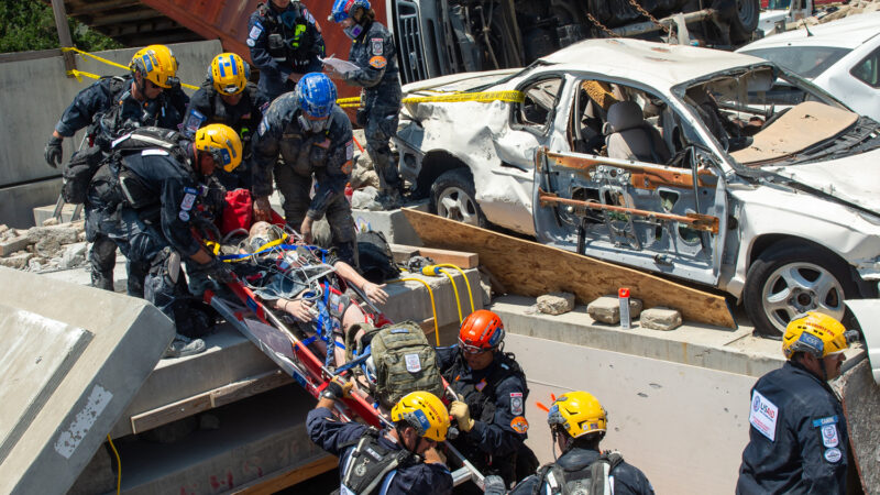 The County of Los Angeles Fire Department’s urban search and rescue (USAR) team, known internationally as USA-2, successfully completed a 36-hour training exercise and evaluation by international experts last week at the Del Valle Regional Training Center to continue deploying to disasters around the world.