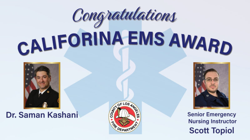 From May 19 through May 2 5, 2024, the County of Los Angeles Fire Department (LACoFD) celebrated the 50th Anniversary of Emergency Medical Services (EMS) Week. The theme for 2024 was “Honoring Our Past. Forging Our Future.”