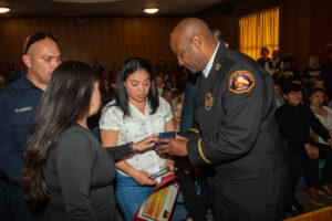 County of Los Angeles Fire Department (LACoFD) team members attended the Huntington Park City Council meeting on Tuesday, June 4, 2024, to express their gratitude to three Good Samaritans.