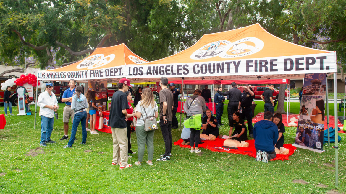 On Thursday, June 6, 2024, the County of Los Angeles Fire Department (LACoFD) joined the Los Angeles County Emergency Medical Services Agency, Public Health, the Long Beach Fire Department, American Heart Association, American Red Cross, and various community organizations at the 12th annual Sidewalk Cardiopulmonary Resuscitation (CPR) Day news conference held at El Dorado Park-West in the City of Long Beach.