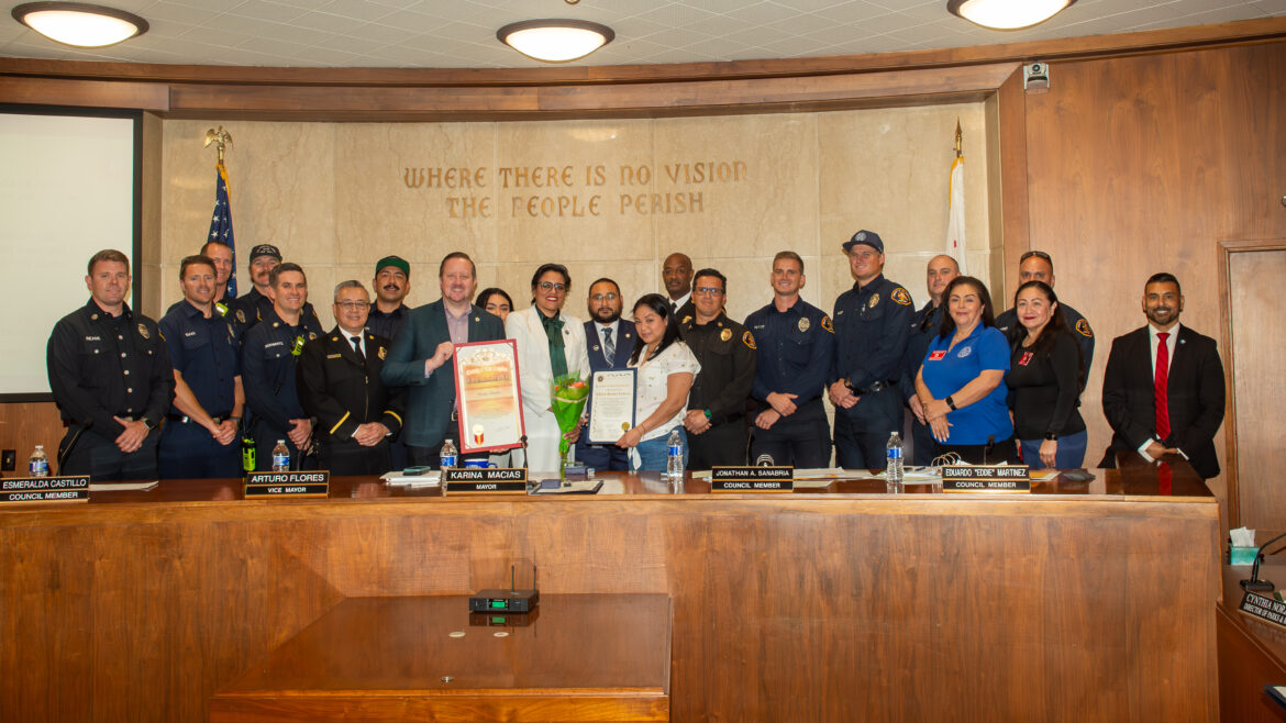 County of Los Angeles Fire Department (LACoFD) team members attended the Huntington Park City Council meeting on Tuesday, June 4, 2024, to express their gratitude to three Good Samaritans.