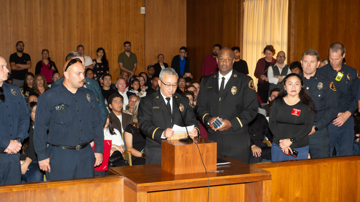 County of Los Angeles Fire Department (LACoFD) team members attended the Huntington Park City Council meeting on Tuesday, June 4, 2024, to express their gratitude to three Good Samaritans.