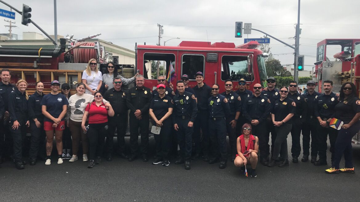 On Saturday, June 1, 2024, County of Los Angeles Fire Department (LACoFD) team members attended the annual Pride Parade and Street Festival.