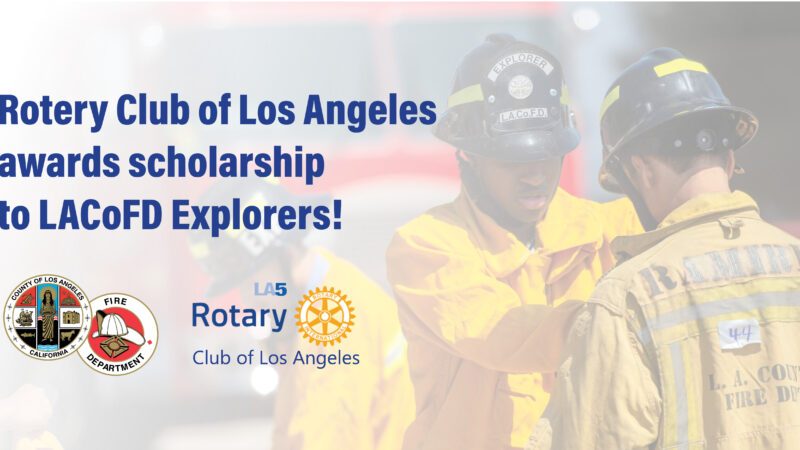 The County of Los Angeles Fire Department (LACoFD) is delighted to share the four Explorers below were recently awarded $1,000 scholarships through LARotary5 for their hard work and dedication to the Fire Explorer Program and serving the community.