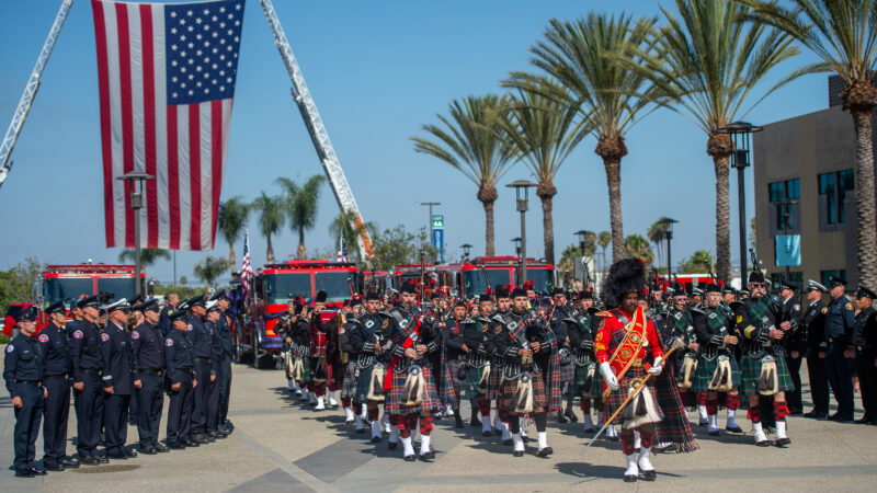 In honor of the life and legacy of fallen Fire Fighter Andrew Pontious, who made the ultimate sacrifice on Friday, June 14, 2024, the County of Los Angeles Fire Department (LACoFD) held a flag ceremony and memorial service to celebrate his remarkable life achievements.