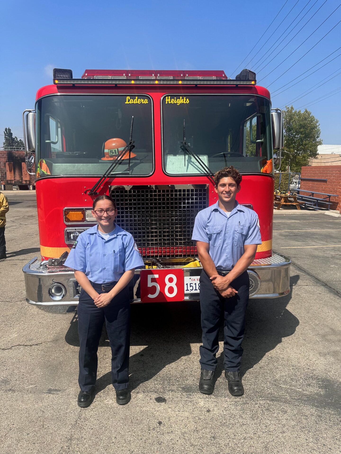 On Saturday, September 22, 2024, County of Los Angeles Fire Department (LACoFD) Explorers Oliver Neill and Karina Veloz successfully completed their skills and physical evaluations certification test, earning the title of Certified Explorer. 