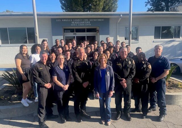 On Friday, December 6, 2024, Los Angeles County Fourth District Supervisor Janice Hahn joined County of Los Angeles Fire Department (LACoFD) for a visit with the California Firefighter Joint Apprenticeship Committee (Cal-JAC) Paramedic Academy participants at the LACoFD Headquarters facility.