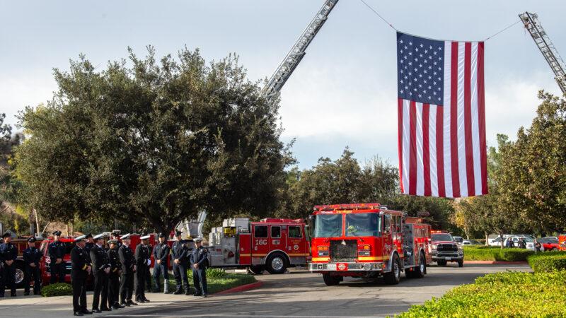 County of Los Angeles Fire Department (LACoFD) Fire Chief Anthony C. Marrone was joined by County of Los Angeles dignitaries, the Executive Team, the International Association of Fire Fighters Local 1014, and Department team members to honor the life of fallen Fire Captain Michael H. Mercado.