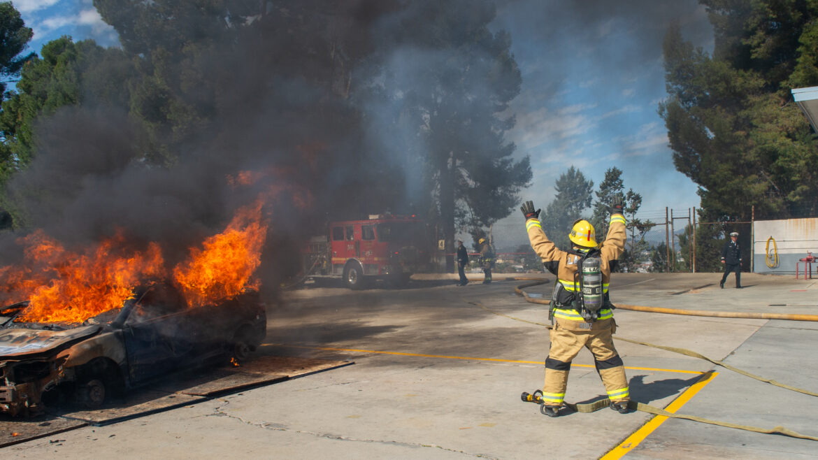 On Friday, February 28, 2025, the County of Los Angeles Fire Department (LACoFD) hosted a graduation ceremony for Recruit Class 175 to congratulate its newest class of firefighter trainees, at the Cecil R. Gehr Memorial Combat Training Center at Department Headquarters in unincorporated East Los Angeles.