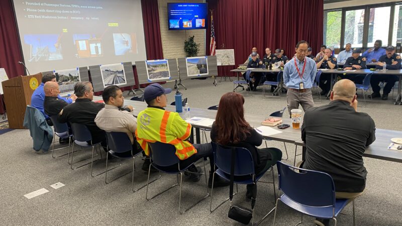On Tuesday, March 25, 2025, the County of Los Angeles Fire Department (LACoFD) hosted a Metro Gold Line tabletop exercise at the City of Glendora’s Emergency Operations Center.