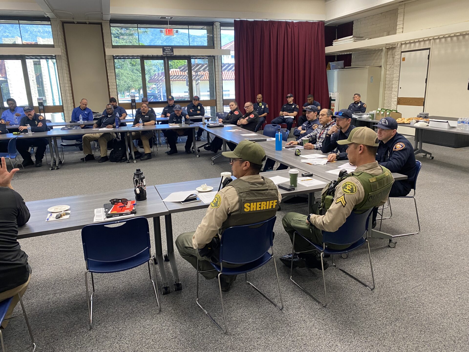 On Tuesday, March 25, 2025, the County of Los Angeles Fire Department (LACoFD) hosted a Metro Gold Line tabletop exercise at the City of Glendora’s Emergency Operations Center.
